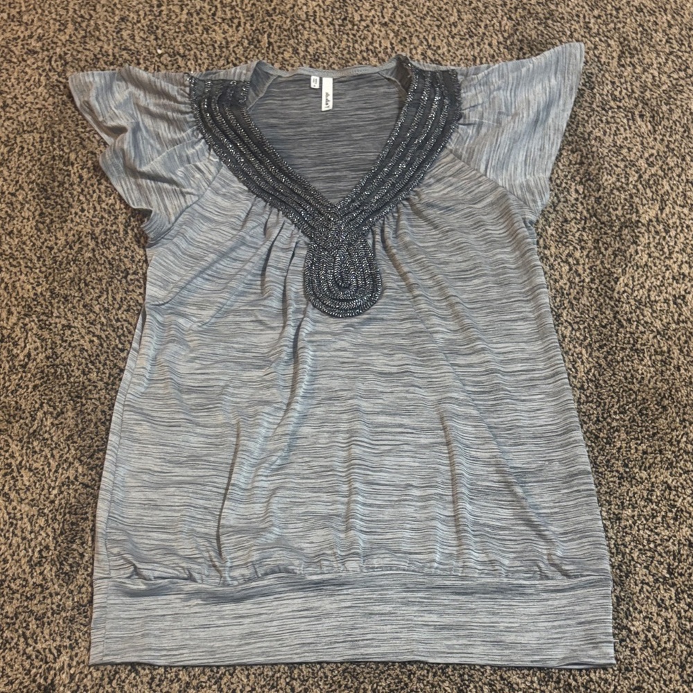 Black and gray Y2K shirt